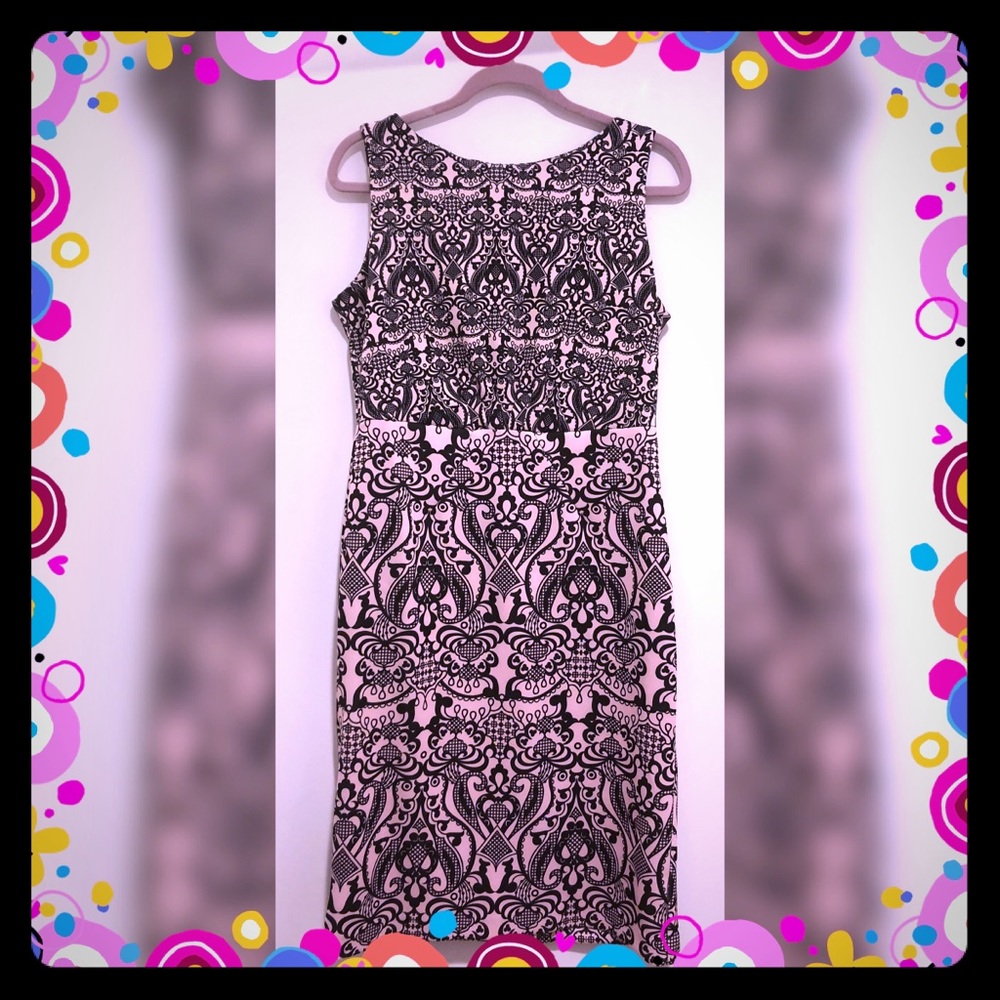 Pink/black NY & Co dress Size M